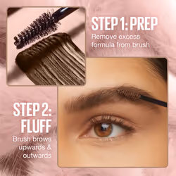 Maybelline Superfluff Volumizing Brow Mousse  All Day Tinted Brow Gel For Soft Full Brows  Deep Brown  1 Count