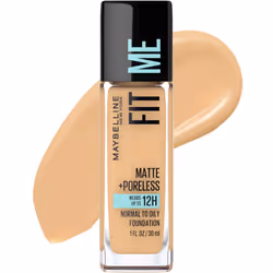 Maybelline Fit Me Matte + Poreless Liquid Oil-Free Foundation Makeup Soft Tan 1 Count (Packaging May Vary)