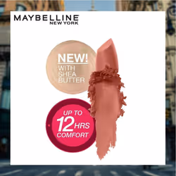 Maybelline Color Sensational Lipstick  Lip Makeup  Matte Finish  Hydrating Lipstick  Nude  Pink  Red  Plum Lip Color  Clay Crush  0.15 oz; (Packaging