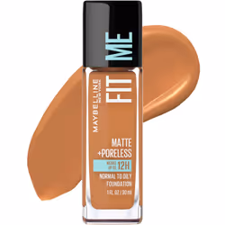 Maybelline Fit Me Matte + Poreless Liquid Oil-Free Foundation Makeup Cappuccino 1 Count (Packaging May Vary)