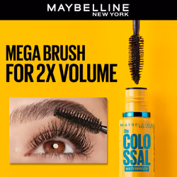 Maybelline New York Volum' Express The Colossal Big Shot Waterproof Mascara  Very Black  0.32 fl. oz.  1 Count (Pack of 1)  (I0097470)