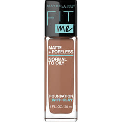Maybelline Fit Me Matte + Poreless Liquid Foundation Makeup  Latte  1 fl; oz; Oil-Free Foundation