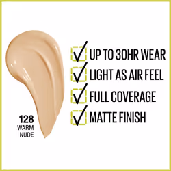 Maybelline Super Stay Full Coverage Liquid Foundation Active Wear Makeup  Up to 30Hr Wear  Transfer  Sweat & Water Resistant  Matte Finish  Warm Nude
