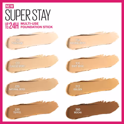 Maybelline New York Super Stay Foundation Stick For Normal to Oily Skin  Natural Beige  0.25 oz.