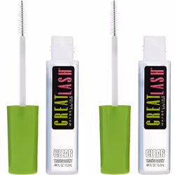 Maybelline Great Lash Clear Mascara Conditioning Formula for Lashes and Eyebrows for a Natural Eye Makeup Look 2 Count