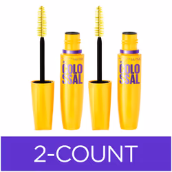 Maybelline Volum' Express Colossal Washable Mascara Makeup  Volumizing  Classic Black  2 Count