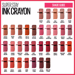 Maybelline Super Stay Ink Crayon Lipstick Makeup  Precision Tip Matte Lip Crayon with Built-in Sharpener  Longwear Up To 8Hrs  Lead The Way  Pink Beig