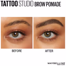 Maybelline TattooStudio Brow Pomade Long Lasting  Buildable  Eyebrow Makeup  Deep Brown  1 Count