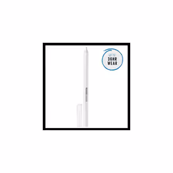 Maybelline TattooStudio Long-Lasting Sharpenable Eyeliner Pencil, glide on Smooth gel Pigments with 36 Hour Wear, Waterproof, Polished White, 1 count