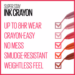 Maybelline SuperStay Ink crayon Matte Longwear Lipstick With Built-in Sharpener, Forget The Rules, 004 Ounce