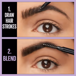 Maybelline Express Brow Ultra Slim Eyebrow Makeup  Brow Pencil with Precision Tip and Spoolie for Defined Eyebrows  Deep Brown  1 Count