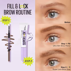 Maybelline Express Brow Ultra Slim Eyebrow Makeup  Brow Pencil with Precision Tip and Spoolie for Defined Eyebrows  Black Brown  1 Count