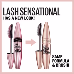 Maybelline Lash Sensational Washable Mascara  Lengthening and Volumizing for a Full Fan Effect  Blackest Black  2 Count
