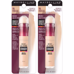 Maybelline Instant Age Rewind Eraser Dark Circles Treatment Multi-Use Concealer  Warm Light  0.2 Fl Oz (Pack of 2) (Packaging May Vary)