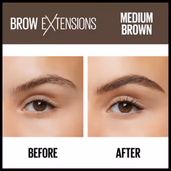 Maybelline Brow Extensions Fiber Pomade Crayon Eyebrow Makeup  Medium Brown  1 Count