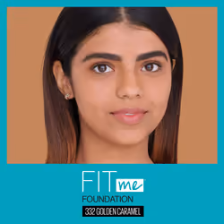Maybelline New York Fit Me Matte + Poreless Liquid Foundation  Pouch Format  332 Golden Caramel  1.3 Ounce
