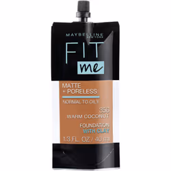 Maybelline New York Fit Me Matte + Poreless Liquid Foundation Pouch Format 356 Warm Coconut 1.3 Ounce