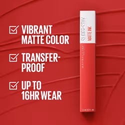 Maybelline New York SuperStay Matte Ink Liquid Lipstick  Thrill Seeker  0.17 Fl Oz