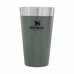 STANLEY Adventure Inulsated Stacking Beer Pint Glass  16oz Stainless Steel Double Wall Rugged Metal Drinking Tumbler Hammerto ...