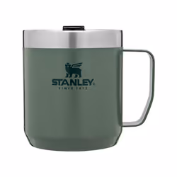 Stanley Stay Hot Camp Mug - Durable 18/8 Stainless Steel Insulated Mug - Splash-Free Tritan Drink-Thru Lid - 12 OZ - Hammerto ...