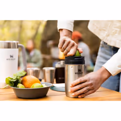 Stanley The Happy Hour Cocktail Shaker Set - Stainless Steel Bartender Kit for Mixing Perfect Cocktails at Home or Parties - 20 Oz - Cream Gloss