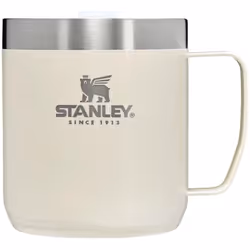Stanley Stay Hot Camp Mug - Durable 18/8 Stainless Steel Insulated Mug - Splash-Free Tritan Drink-Thru Lid - 12 OZ - Cream Gl ...
