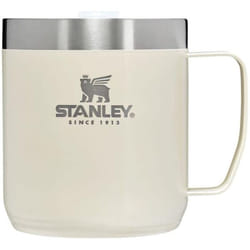 Stanley Stay Hot Camp Mug - Durable 18/8 Stainless Steel Insulated Mug - Splash-Free Tritan Drink-Thru Lid - 12 OZ - Cream Gloss