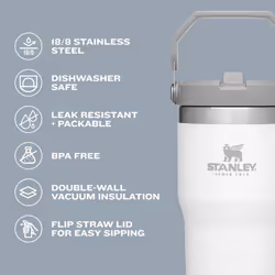 Stanley IceFlow Stainless Steel Tumbler - Vacuum Insulated Water Bottle for Home  Office or Car Reusable Cup with Straw Leak Resistant Flip Cold for 1