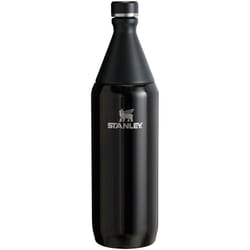 Stanley All Day Slim Bottle 34 OZ | Twist off Lid with Leakproof Seal | Slim Design for Travel & Gym | Insulated Stainless Steel | BPA-Free | Black