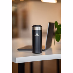 Stanley AeroLight Transit Bottle  Vacuum Insulated Tumbler for Coffee  Tea and Drinks with Ultra-Light Stainless Steel  16 Oz  Navy