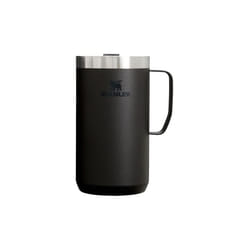 Stanley Stay Hot Camp Mug - Durable 18/8 Stainless Steel Insulated Mug - Splash-Free Tritan Drink-Thru Lid - 24 OZ - Black 2.0