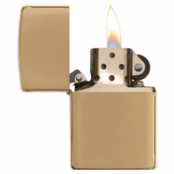 204B New Windproof Lighter - Brushed Brass,1 x 3,5 x 5,5 cm