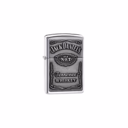 Genuine Zippo Jack Daniels Lighter - Windproof - Jd Brass Pewter Chrome - Jack Daniels Pewter