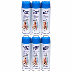 Carpet Fresh Super Pet Carpet and Room Pet Oder Eliminator  Animal Smell remover  No Vacuum Formula  10.5 OZ [6-pack]