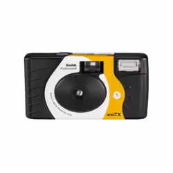 Kodak Tri-X 400 B&W, Disposable film camera, Black, White, Yellow, Hanging box