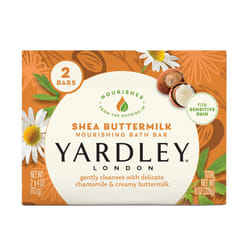 Yardley London Shea Buttermilk Sensitive Skin Naturally Moisturizing Bath Bar, 425 ounce, 2 count