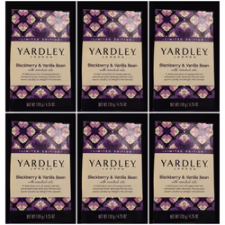 Yardley Bar Soap Blackberry and Vanilla Pack of 6