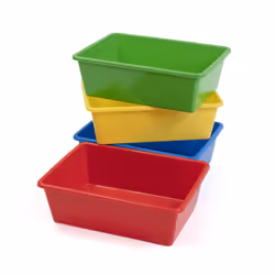Humble Crew Large, Primary Plastic Storage Bins, Set of 4, Primary Colors