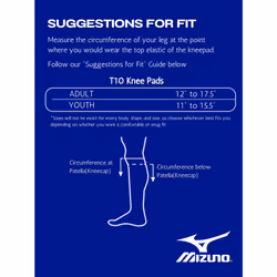 Mizuno Youth T10 Plus Volleyball Kneepad  One Size  White