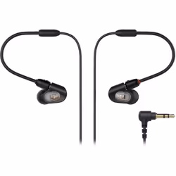 Audio-Technica ATH-E50 Professional In-Ear Studio Monitor Headphones  Black