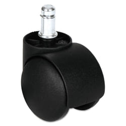 Alera ALECASTERHT1 1-1/2 in. B Stem Dual Wheel Hooded Casters - Matte Black 5/Set