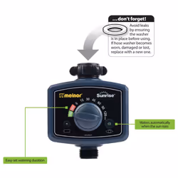 Melnor 65164AMZ Sunrise Daily Water Timer  Grey  Black