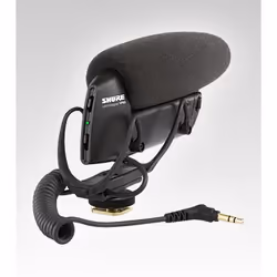 Shure VP83, Digital camera microphone, 50 - 20000 Hz, Supercardioid, Wired, 3.5 mm (1/8"), Black