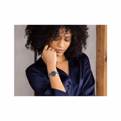 Bulova Ladies' Classic Diamond Two-Tone Gold Stainless Steel 3-Hand Calendar Date Quartz Watch  Black Dial Style: 98P198