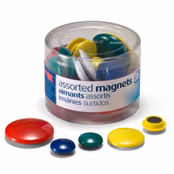 OIC Clips and Fasteners / Magnets, Assorted Colors And Sizes, 30/Tub, Board magnet, Multicolour, 31.5 mm, 31.5 mm, 23.6 mm, P ...