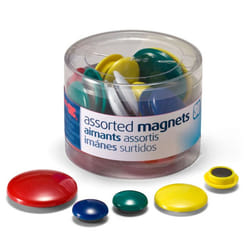 OIC Clips and Fasteners / Magnets, Assorted Colors And Sizes, 30/Tub