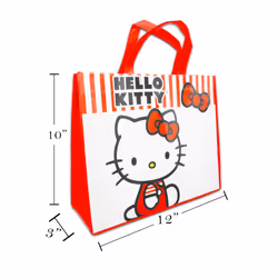 Hello Kitty Tote Bag Set for Girls - Accessories Bundle with 3 Sanrio Reusable Grocery Bags with Stickers  More | Hello Kitty Tote Bag Set