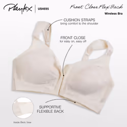 Playtex womens 18 Hour Front-close Wirefree W/ Flex Back Us4695 Bras