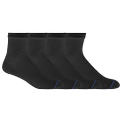 Dr. Scholl's Men's 4 Pack Diabetic and Circulatory Non Binding Ankle Casual Sock  Black  Shoe Size 7-12 US