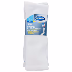 Dr. Scholl's Men's Diabetes & Circulator Socks  White  13-15